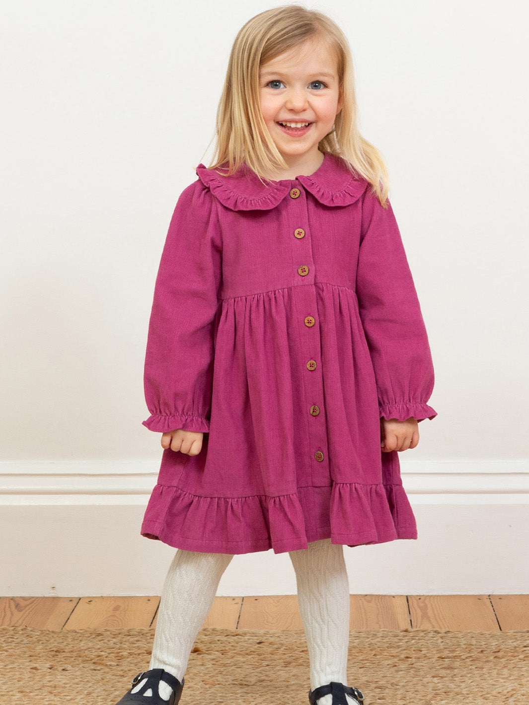 Raspberry Cord Dress