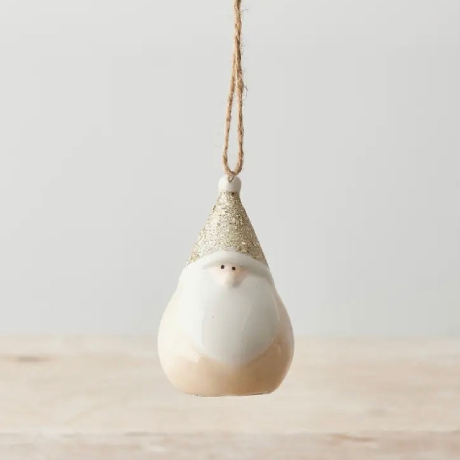 Gold ceramic hanging gonk decoration