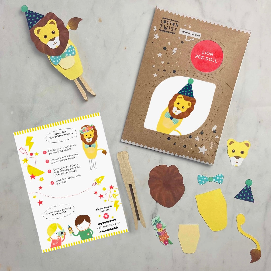 Make Your Own Lion Peg Doll