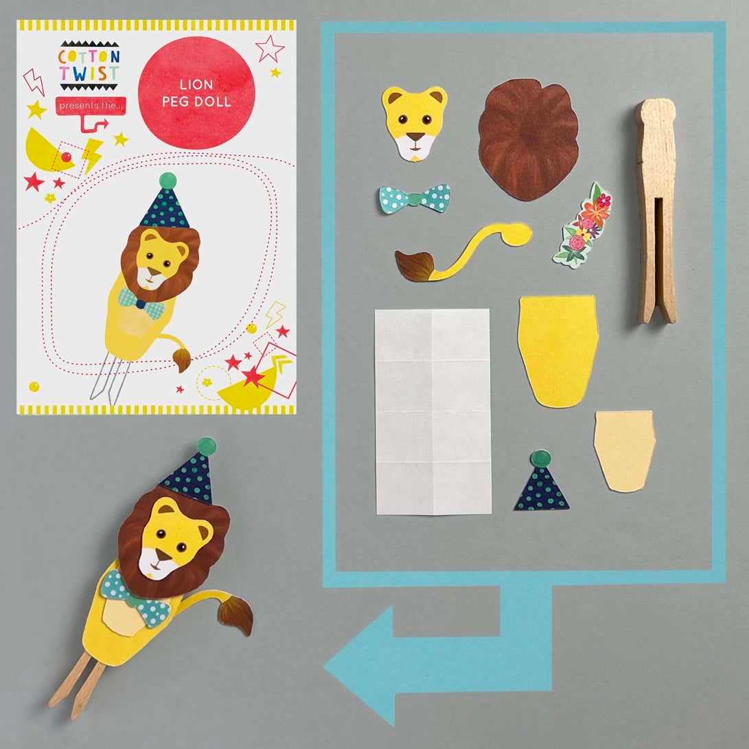 Make Your Own Lion Peg Doll