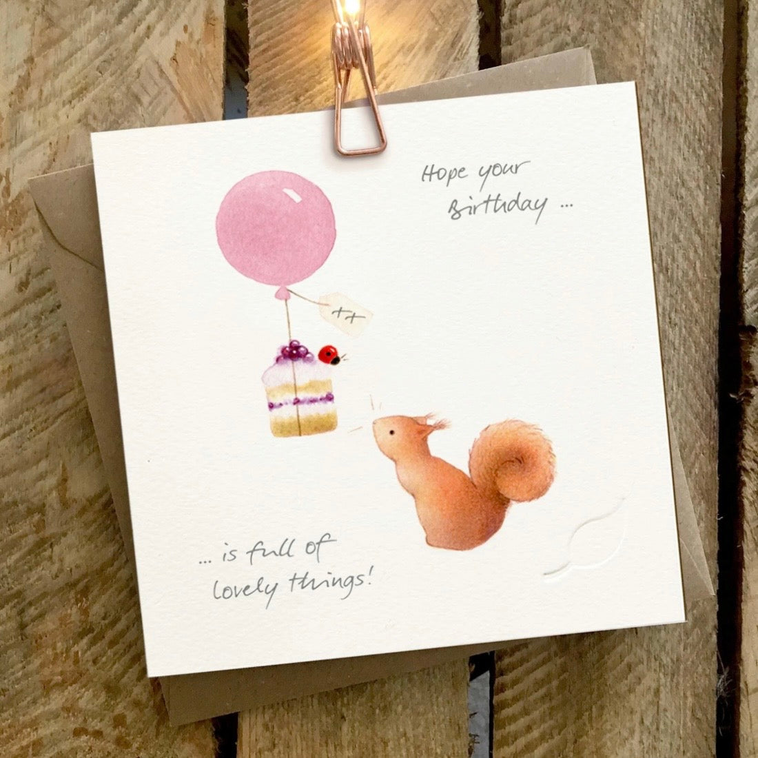 Ginger Betty Cards
Birthday Cards
Squirrel
Cake
Balloon
Printed in the UK
