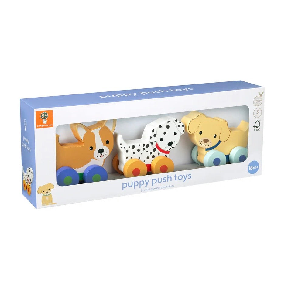 Plastic free packaged Puppy Push Toys