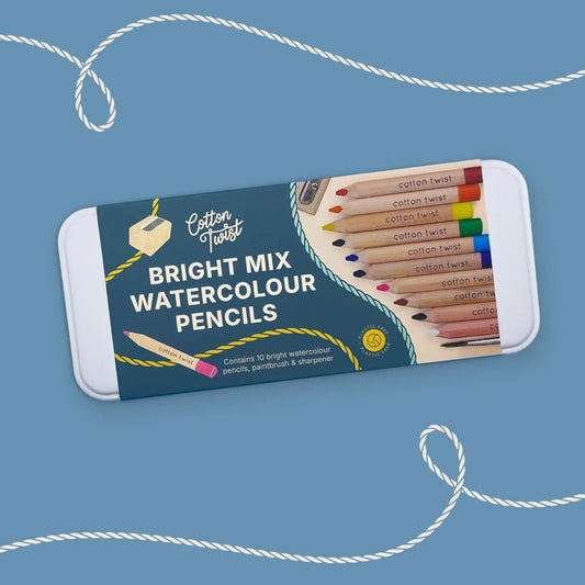 Tin of watercolour pencils 