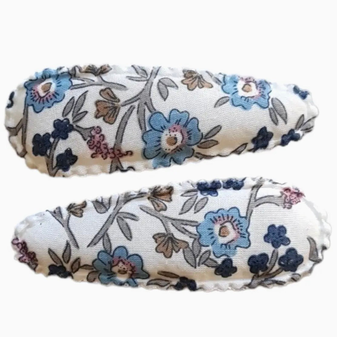 Two fabric-covered hair claw clips with a floral pattern, displayed on a plain white background.

Hair Clips
Liberty Print
Gift inspiration 
Floral
Girls Hair Accessories