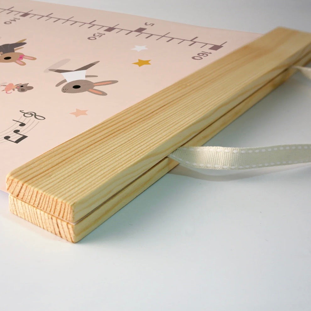 Canvas height chart, featuring ballerina's.Perfect present for children 