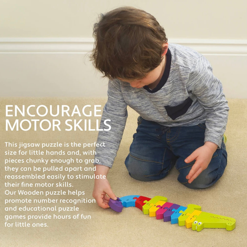 Crocodile Number Puzzle teaches children motor skills
