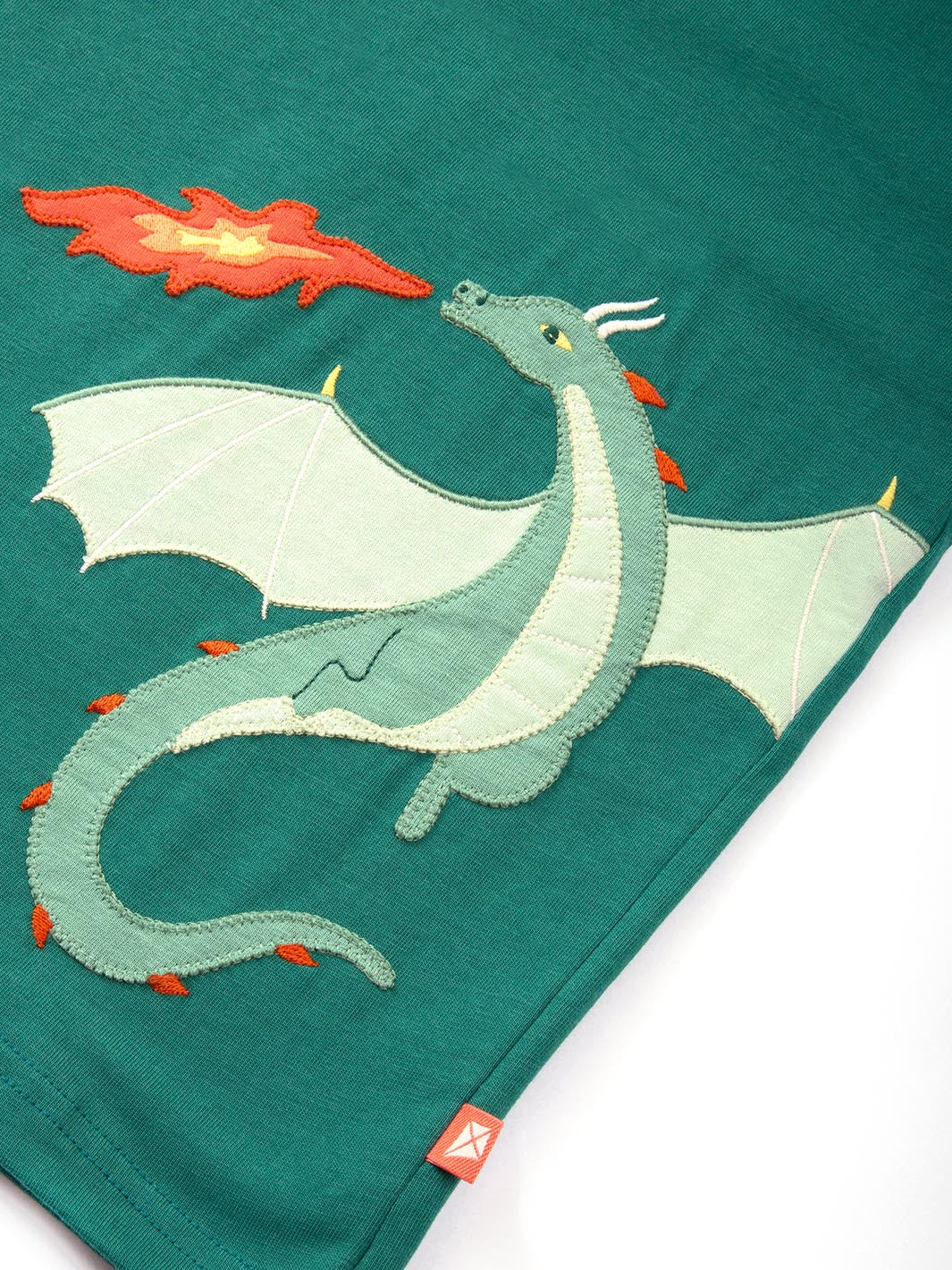 Childs t-shirt with dragon appliqué on the front