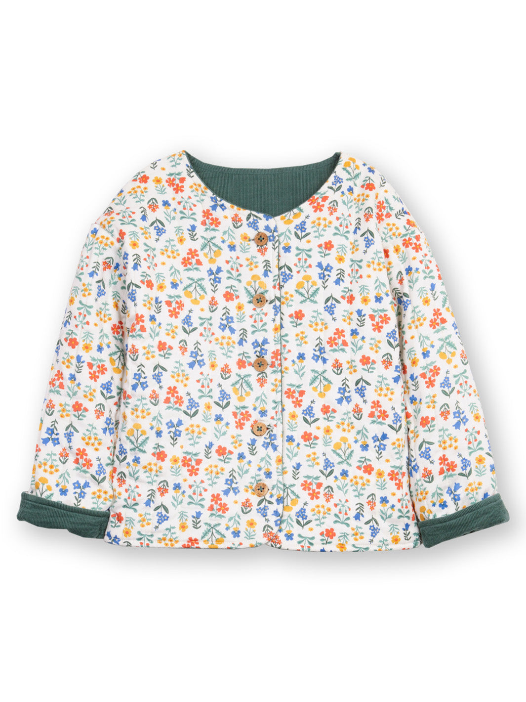 Floral patterned jacket on a white background