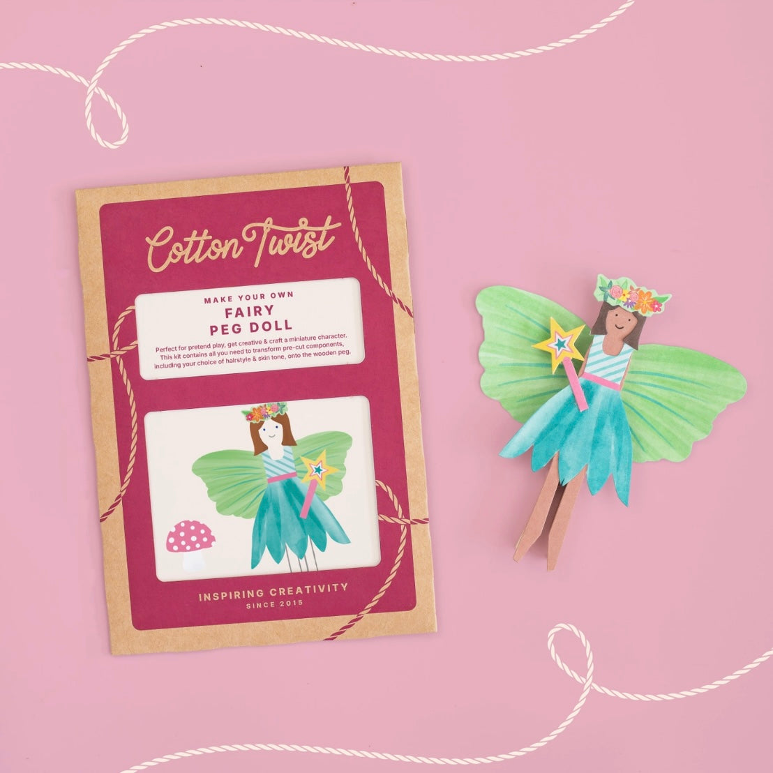 Craft kit to Make Your Own Fairy Peg Doll