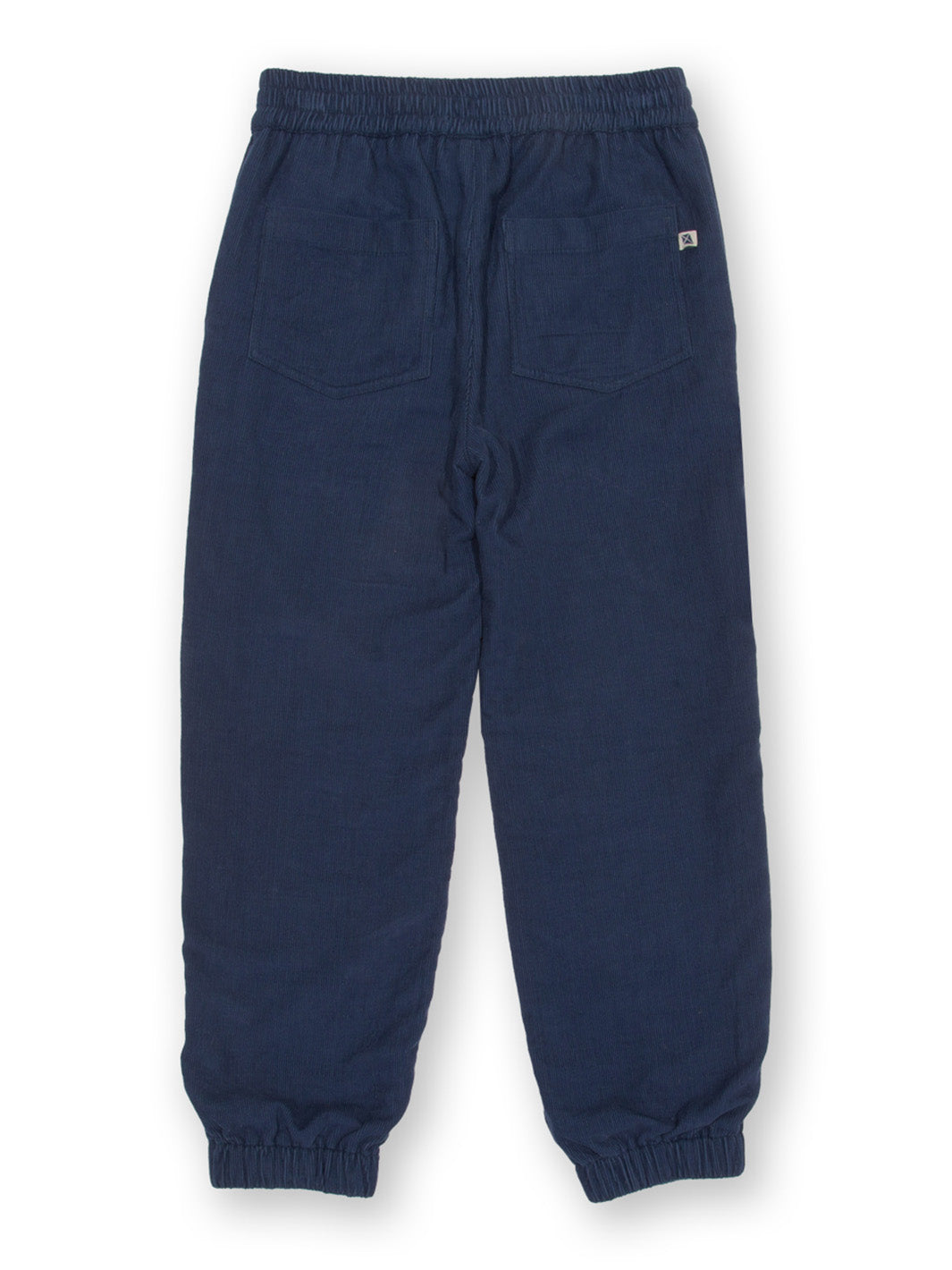 Navy cords, back pockets 