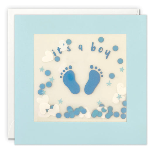 Greeting card for new baby, designed and printed in the UK. 
Baby boy
New baby card
new baby gift