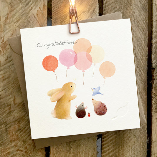 Congratulations Balloons Card