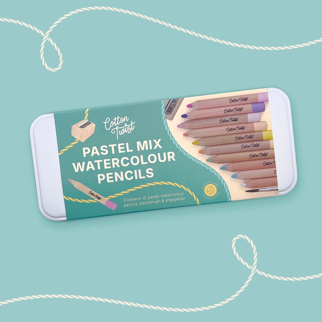 Set of ten pastel watercolour pencils 