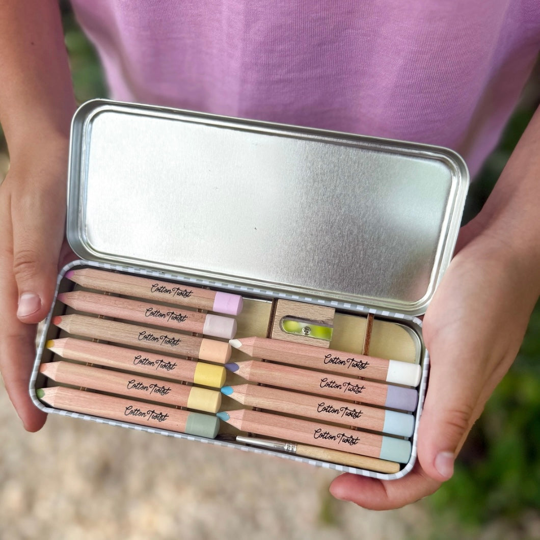 Set of ten watercolour pencils, perfect gift for children 