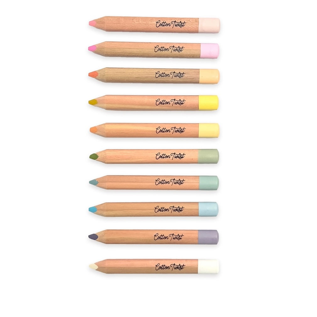 Range of pastel watercolour pencils 