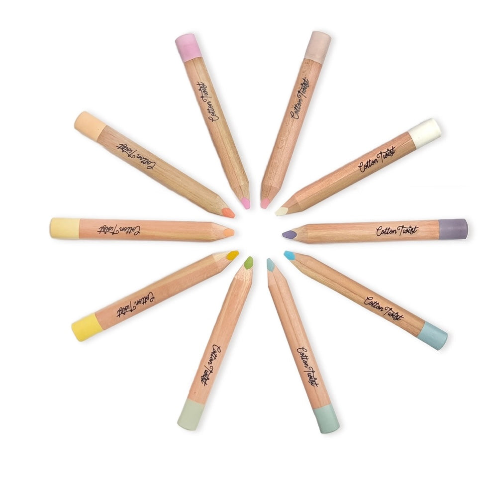 Pastel Watercolour Pencils. 
Plastic free crafts for kids