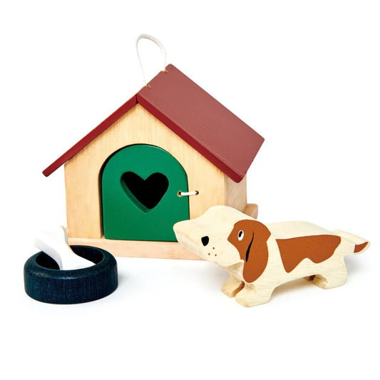 Pet Dog Play Set, wooden toy set for children 