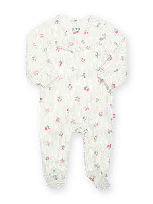 Organic cotton sleepsuit
New baby 
New baby gift
Organic cotton 
Baby clothing 
Sleepsuit
Onesie 
Baby girl
Kite Clothing
