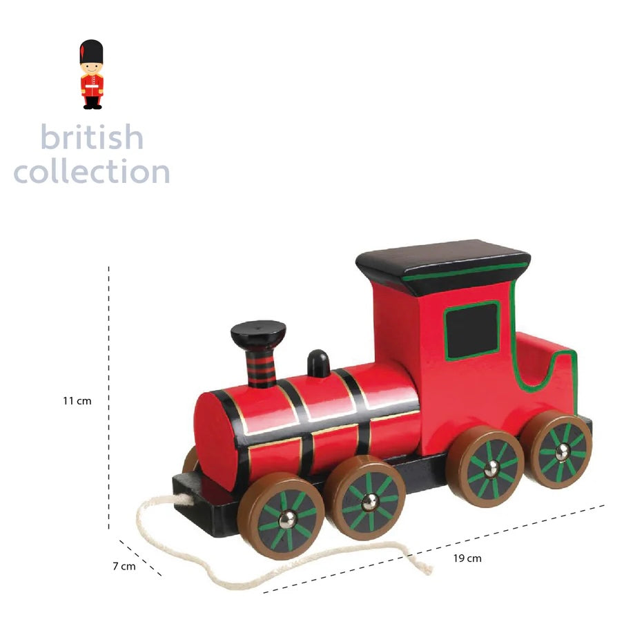 Measurements of our Pull Along Steam Train
Made from sustainable wood