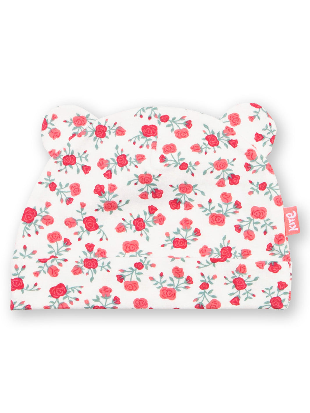 Floral patterned hat in rose print