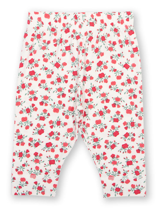 Floral patterned leggings on a white background