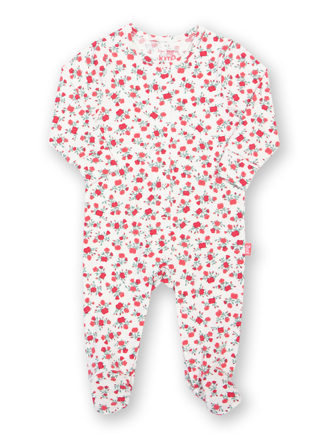 Rose design sleepsuit, with popper opening
