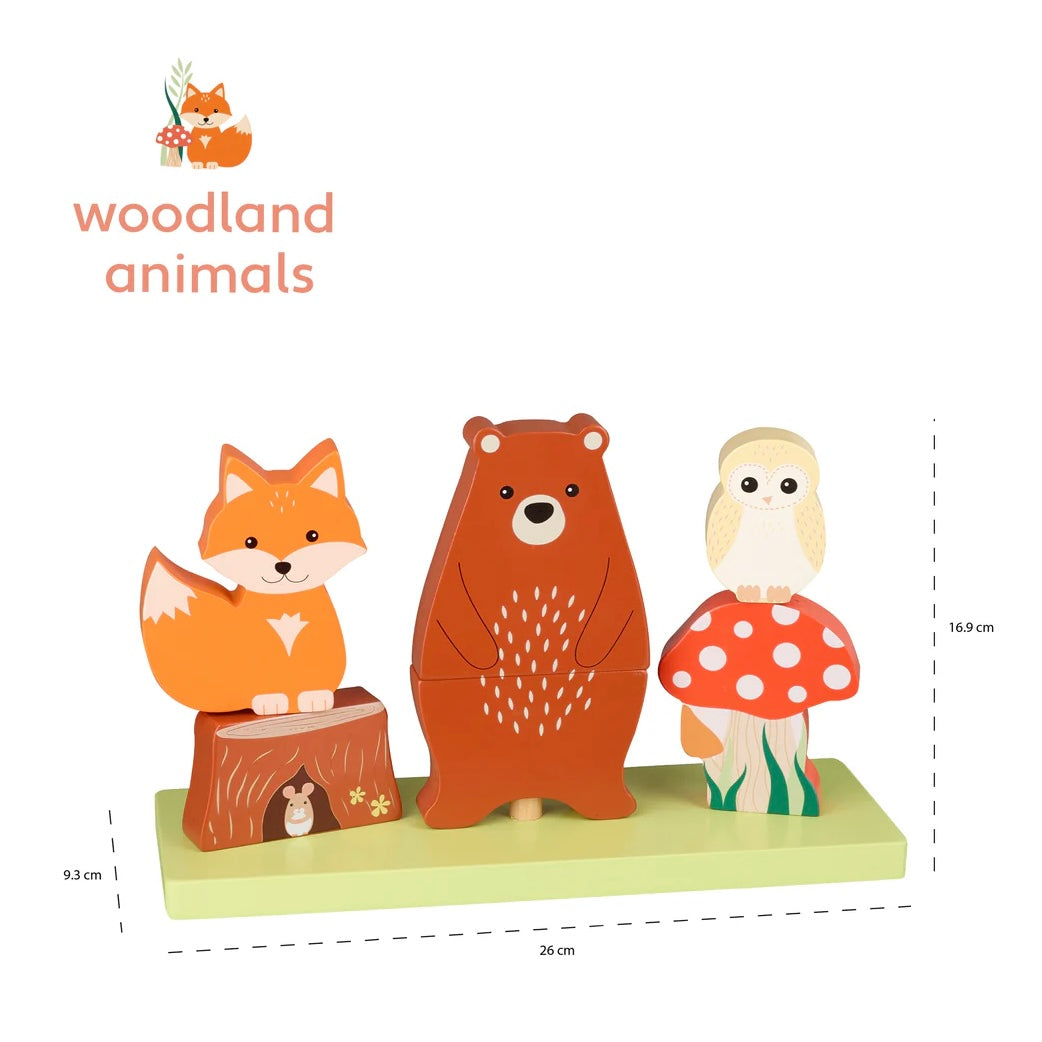 Measurements of our Stacking Woodland Animals 
Wooden toy