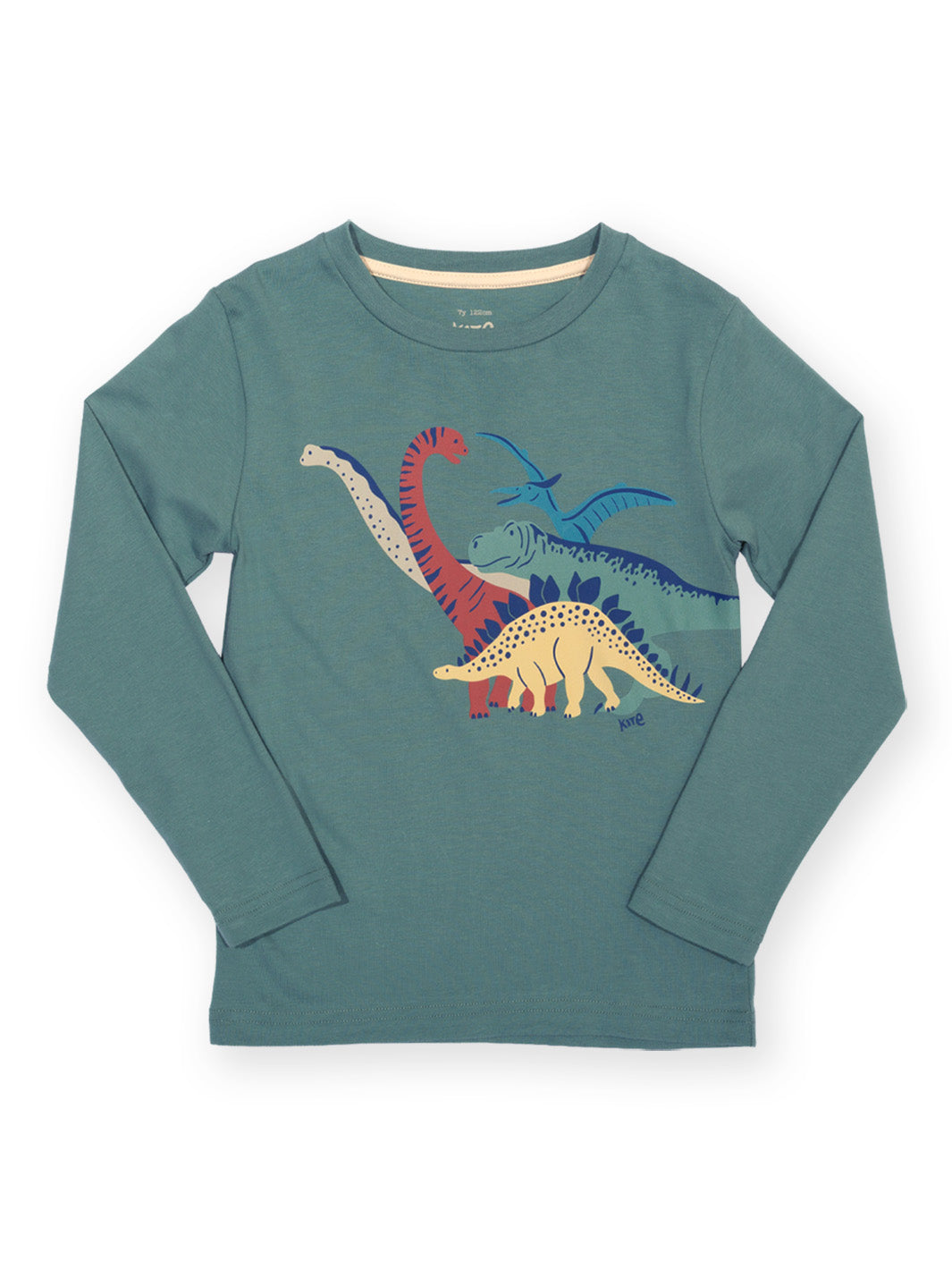 Long sleeve boys t-shirt with a dino appliqué on the front 

Children's clothing
Dino
Organic cotton 
T-shirt
Boys clothing 
Kite clothing 