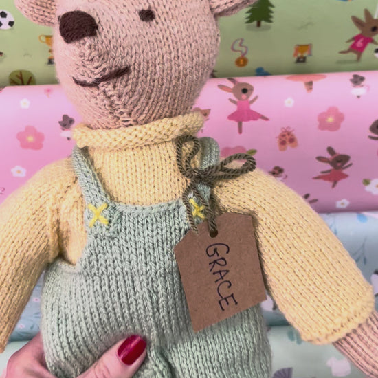 Hand Knitted Bear Grace